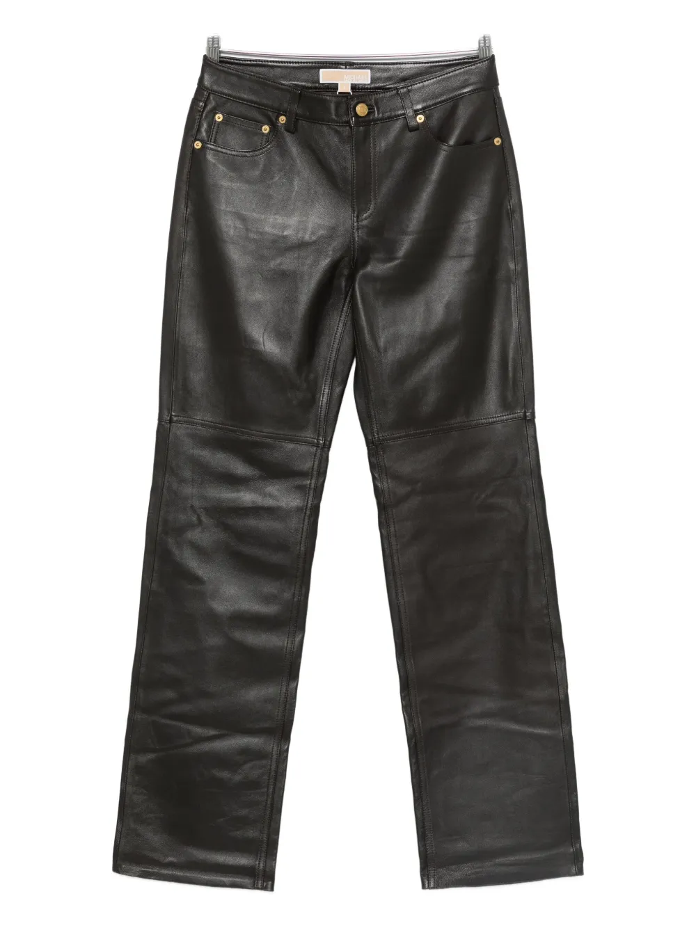 Michael Kors panelled leather trousers | Brown | Image 1