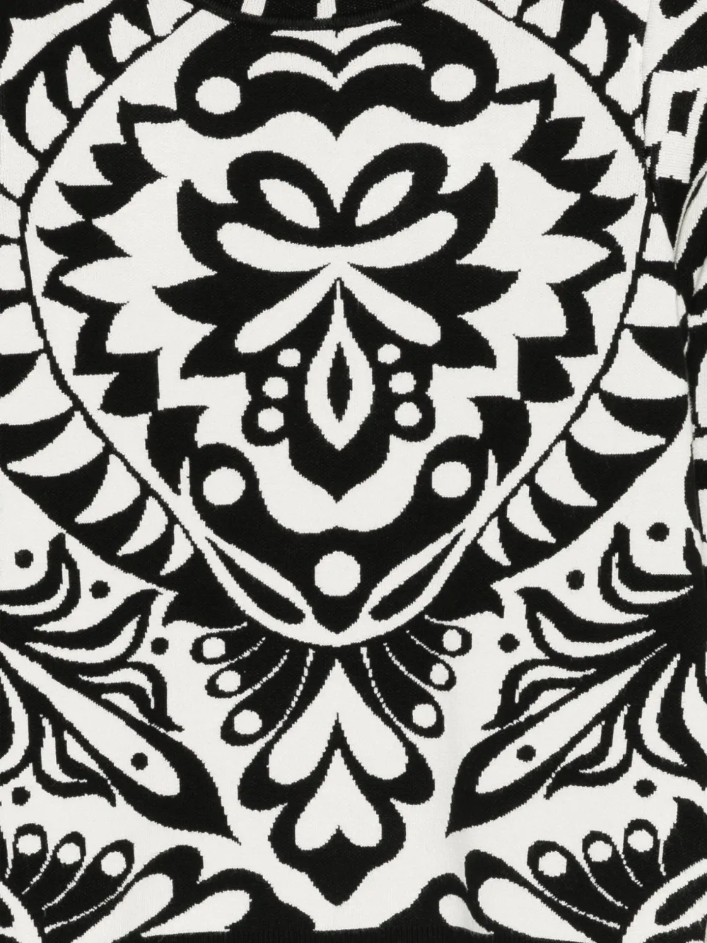 Farm Rio Patterned Sweater In Black