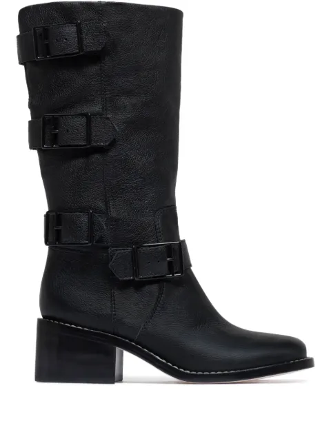 Bernardo 1946 65mm triple-buckle leather boots