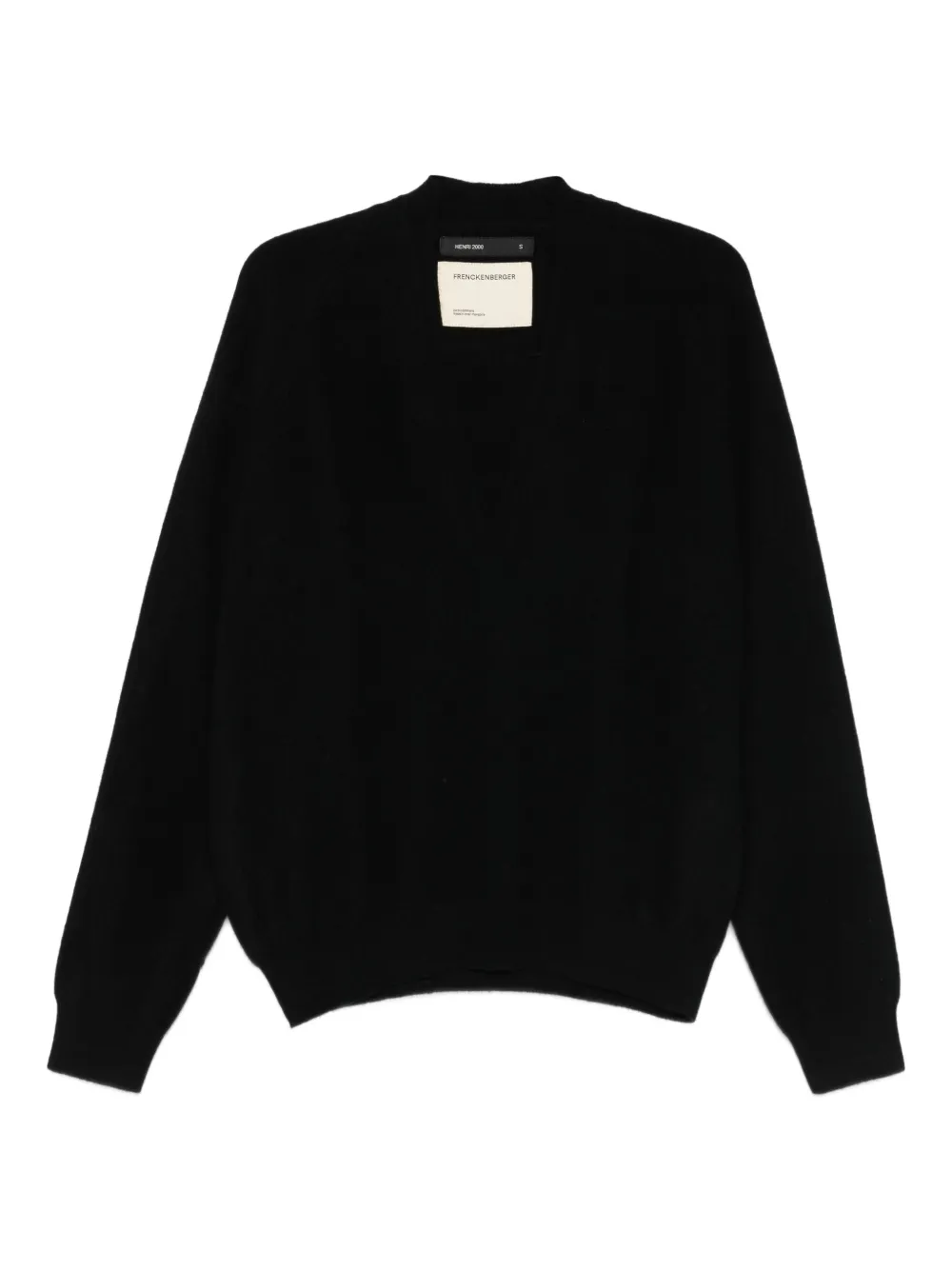 Frenckenberger V-neck sweater | Black | Image 1