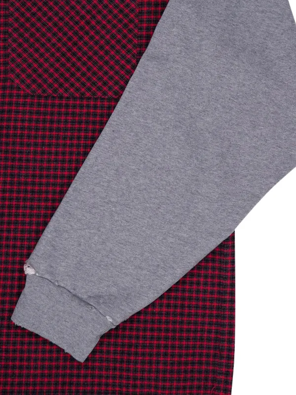 Balenciaga Hooded Check Shirt Jacket | Red | FARFETCH JO