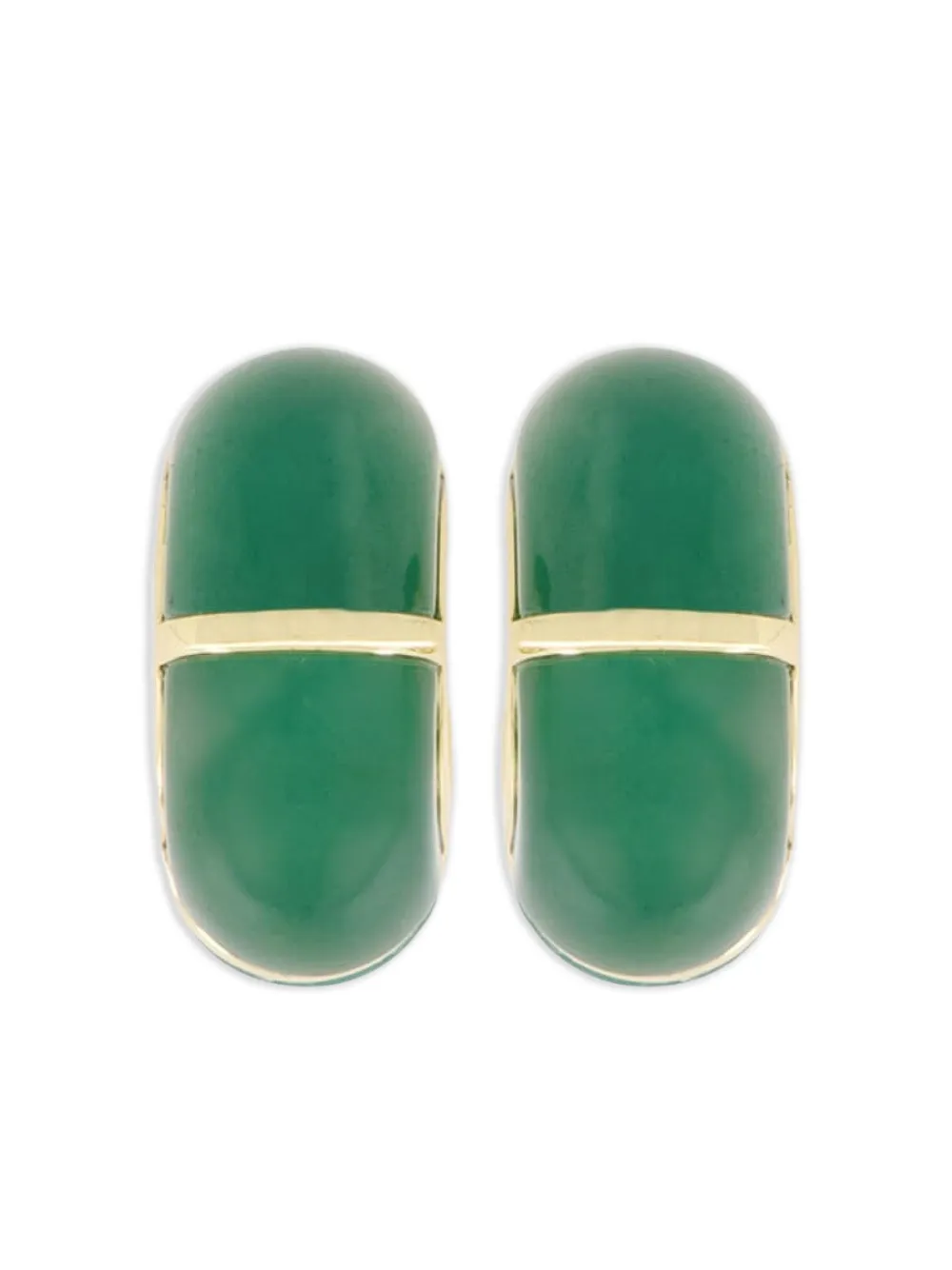 Lizzie Fortunato Orecchini a cerchio Zellige - Verde