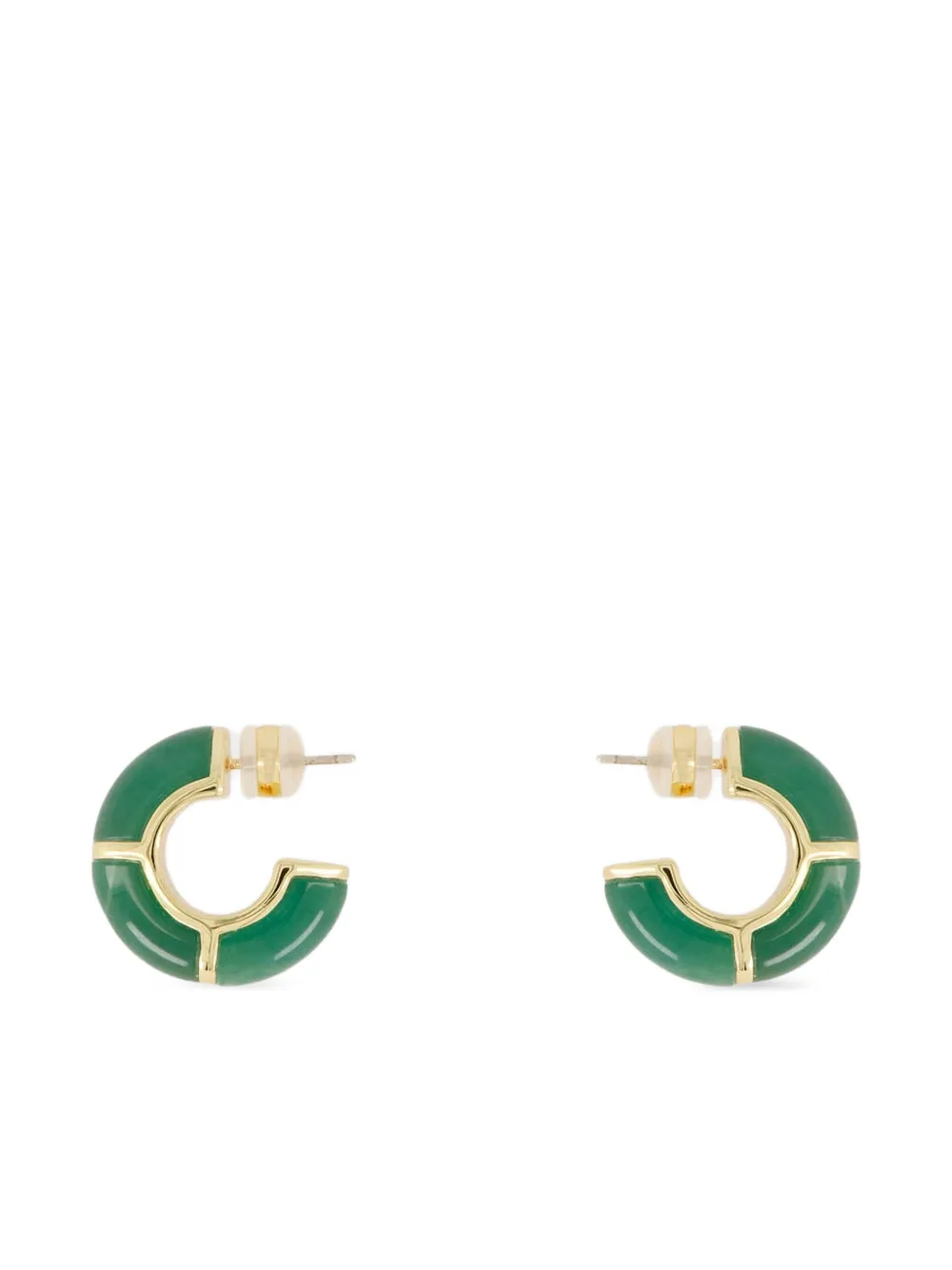 Lizzie Fortunato Zellige Jade Hoops Earrings - Green 