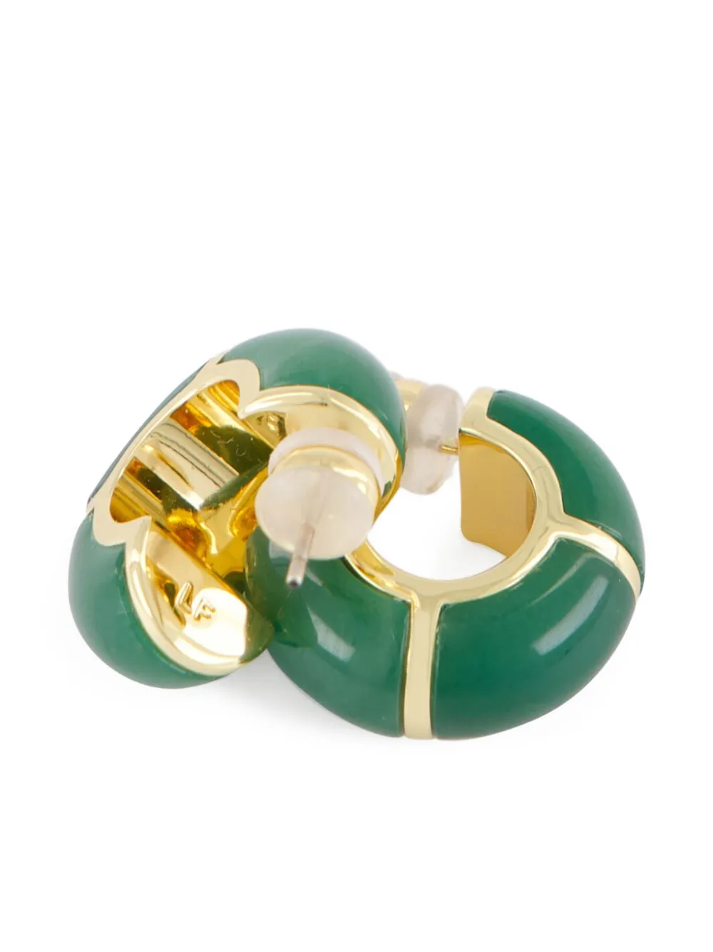  Lizzie Fortunato Zellige Jade Hoops Earrings - Green 