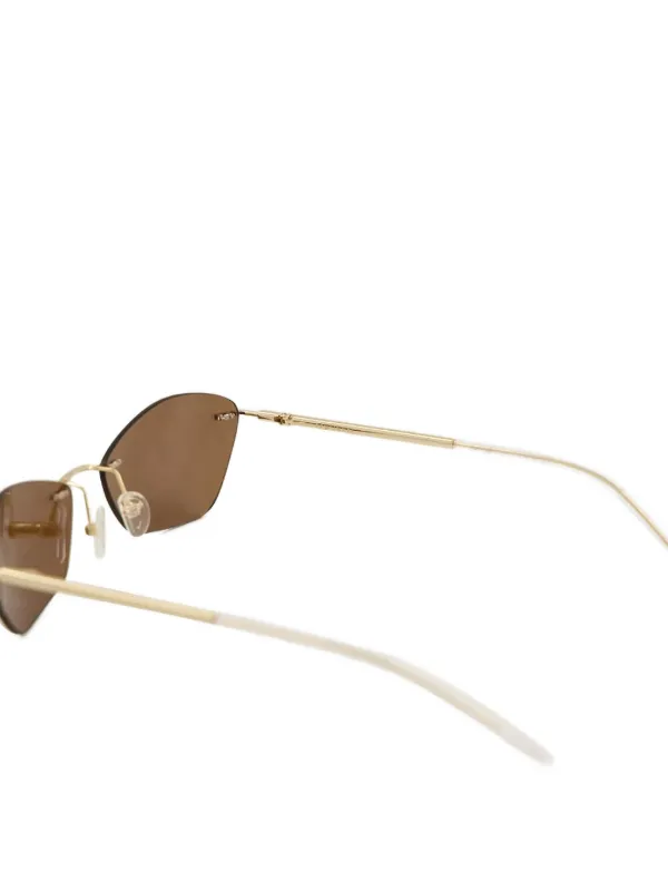 Alexander McQueen Eyewear Rimless Sunglasses | Gold  display picture 1