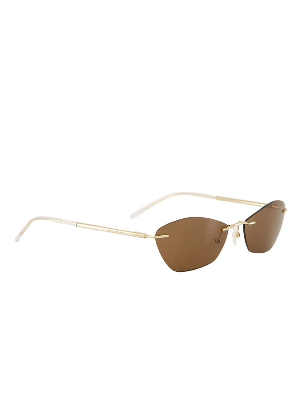 Alexander McQueen Eyewear Zonnebril met randloze montuur Goud