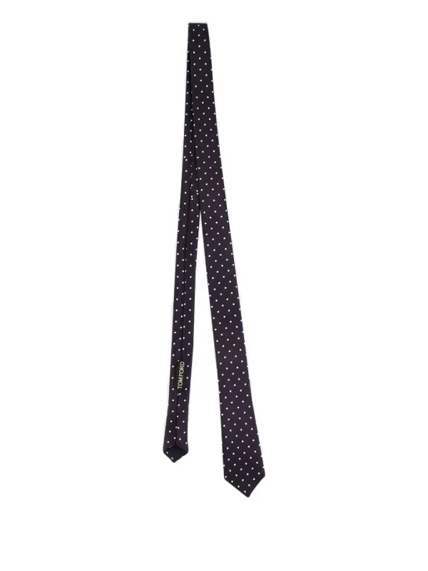 Tom Ford ネイビー ドット柄 シルクネクタイ TOM FORD ポルカドット シルクネクタイ | ブルー | FARFETCH JP