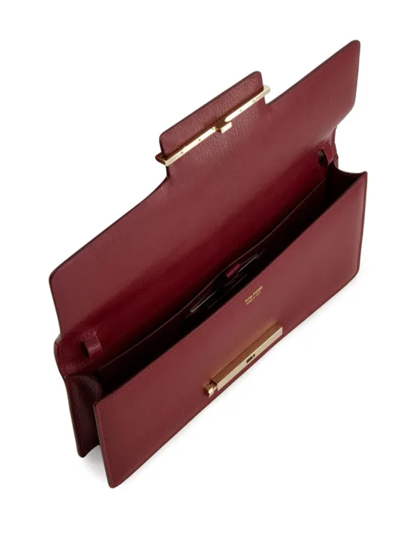 TOM FORD Leather Shoulder Bag Red FARFETCH ID