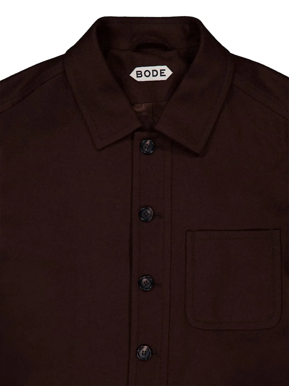  Bode Bramble Franck Wool Overshirt - Brown 