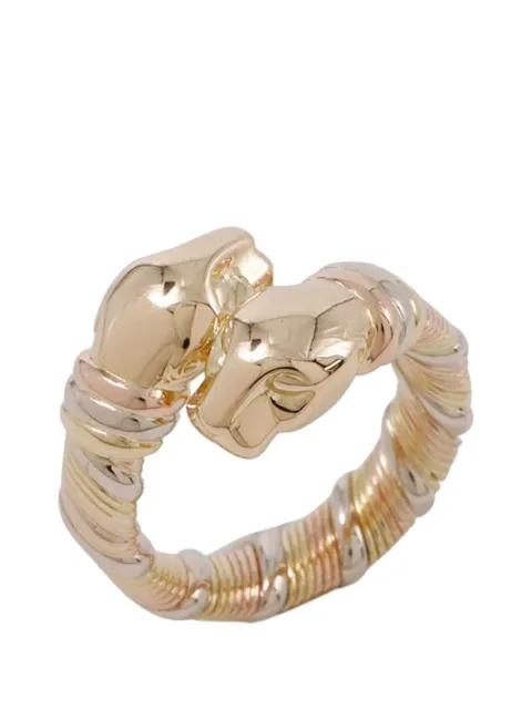 Cartier 2000-2010 18K Tricolor Gold Panthere de Cartier ring