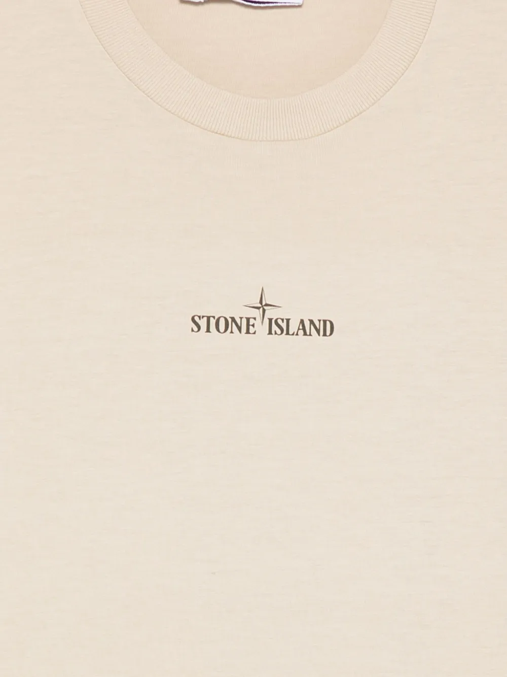 Stone Island Junior T-shirt met logoprint Beige