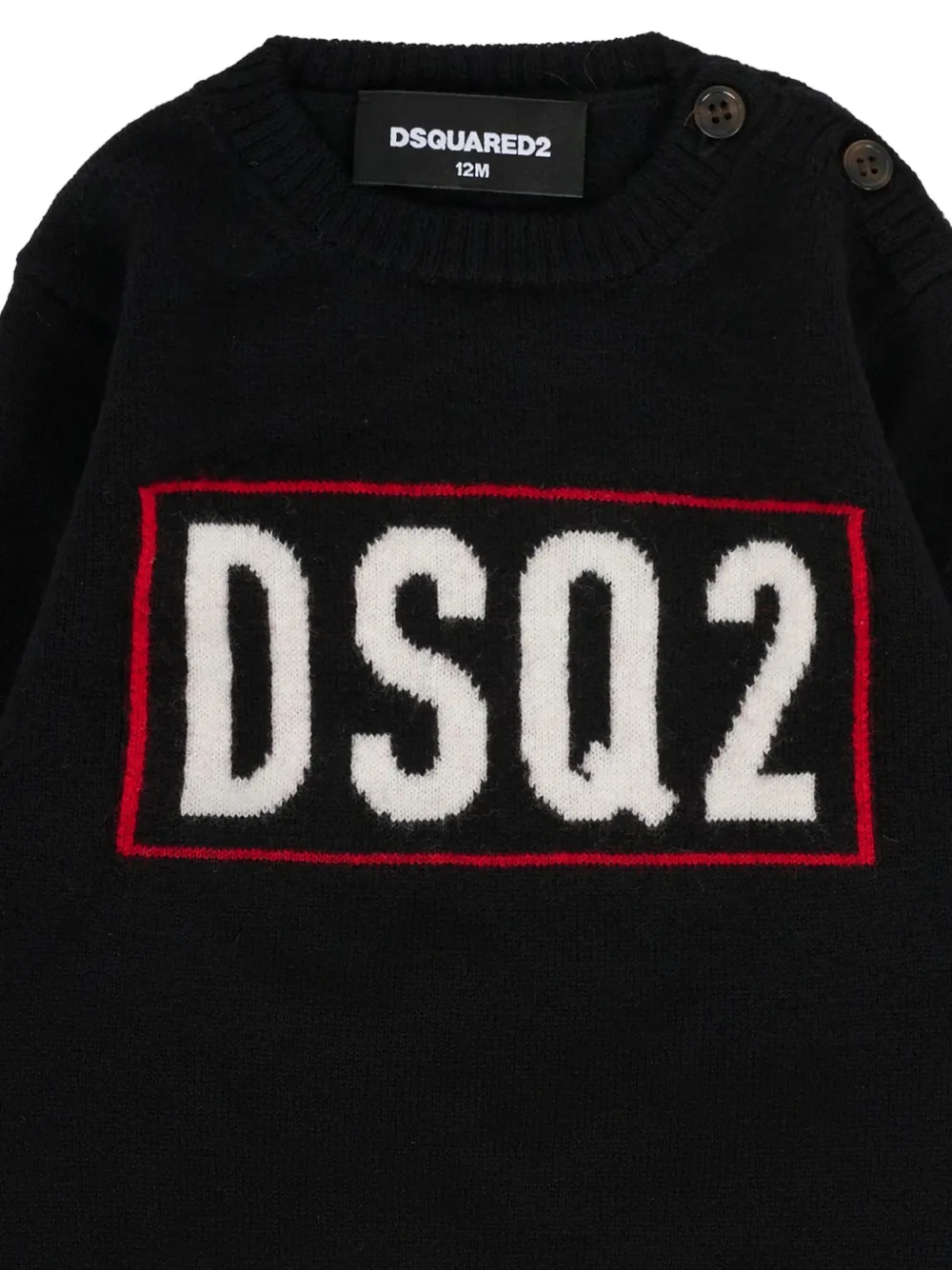 DSQUARED2 KIDS Trui met geborduurd logo Zwart