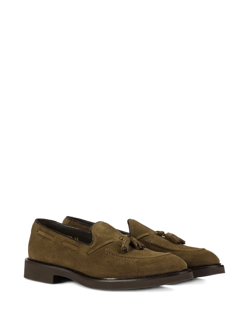 Doucal's tassel-detailing suede loafers - Bruin