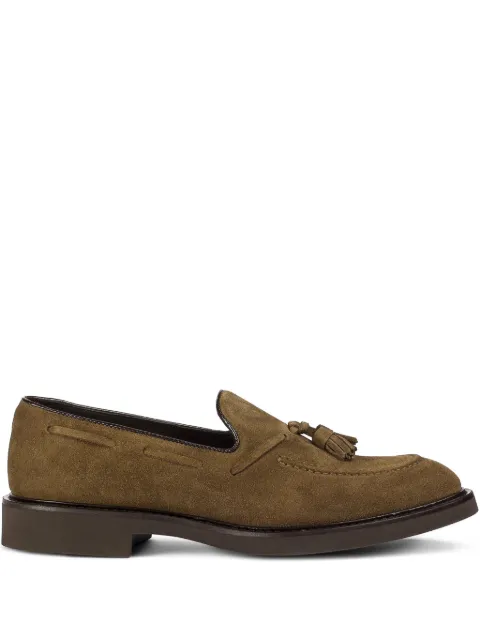 Doucal's tassel-detailing suede loafers