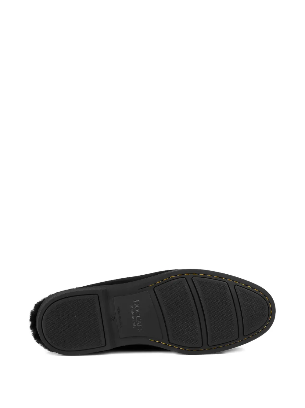 Doucal's shearling-trim mules Zwart