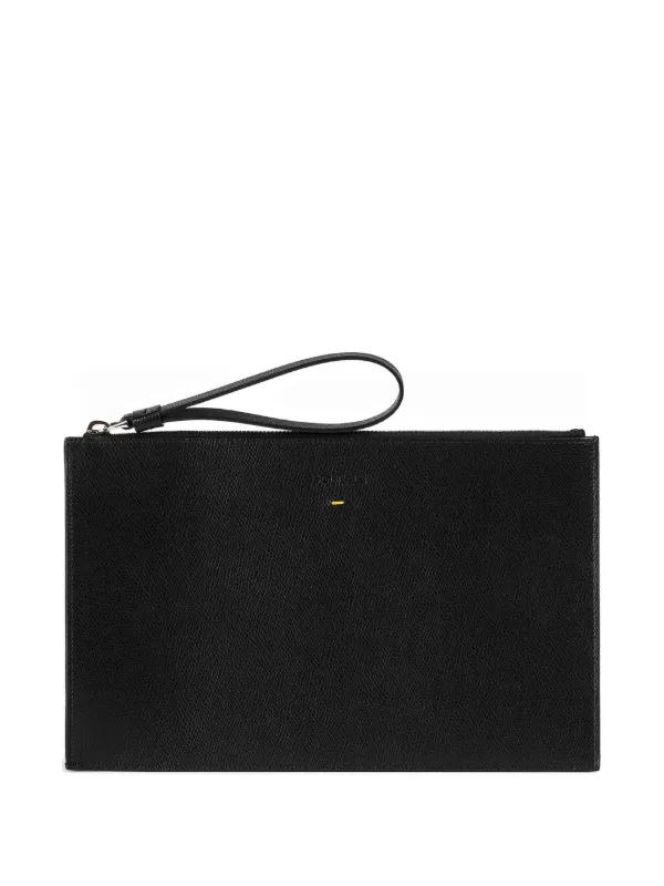 Doucal's Leather Document Pouch in Black