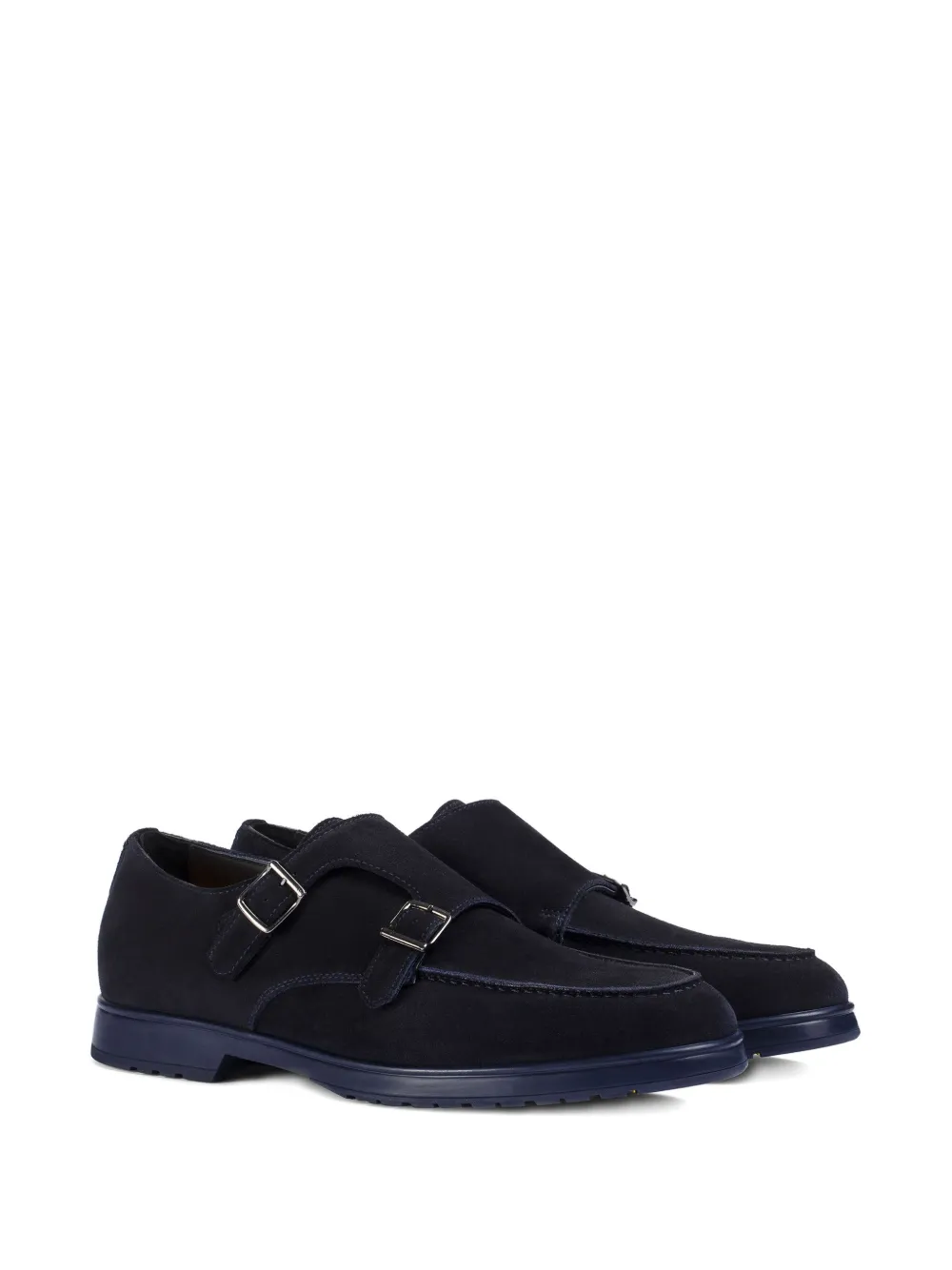 Doucal's suede double-buckle monk shoes | Image 2