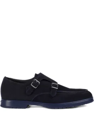 Santoni モンクストラップ スエードシューズ | ブルー | FARFETCH JP