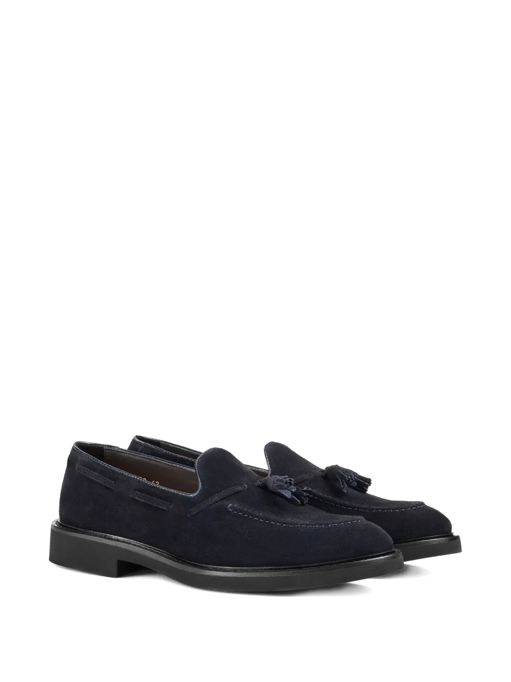 Doucal's tassel-detailing suede loafers - Blauw