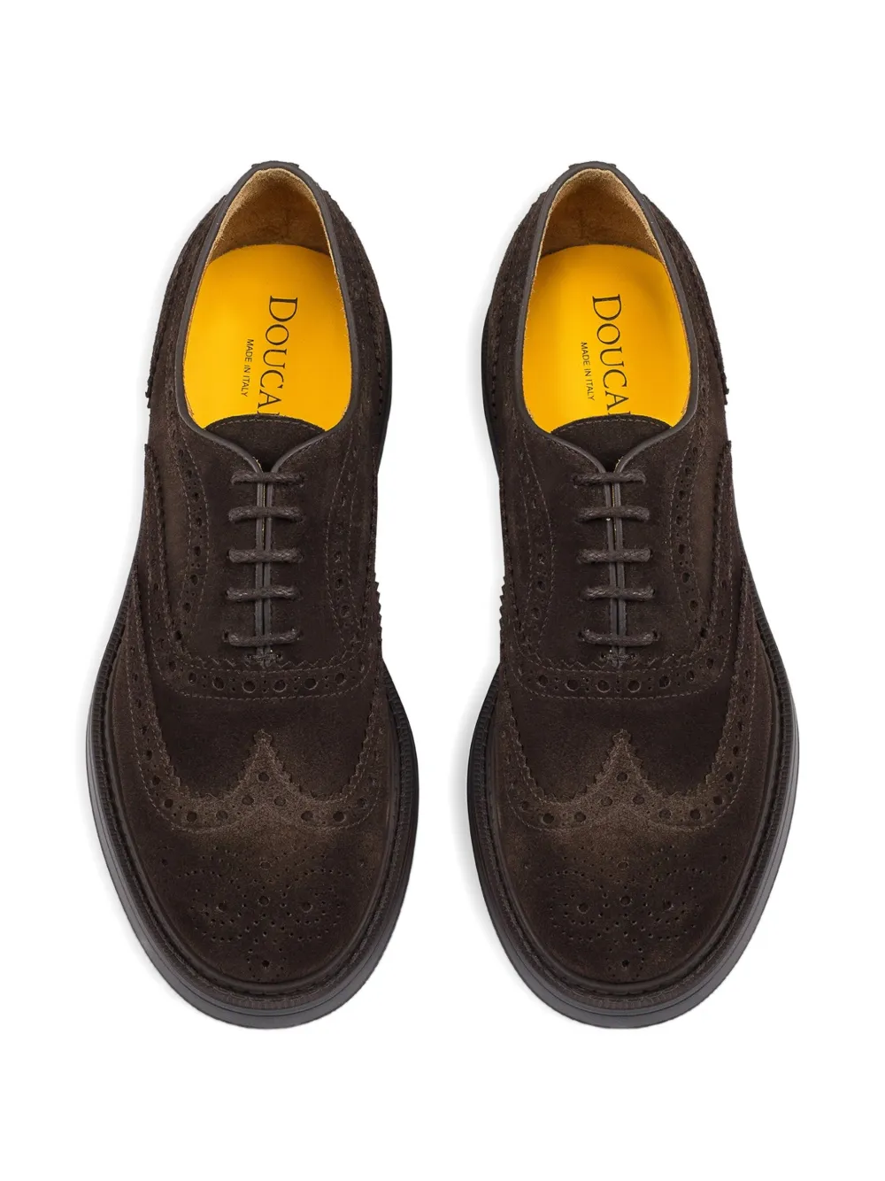 Doucal's Suède Oxford veterschoenen Bruin