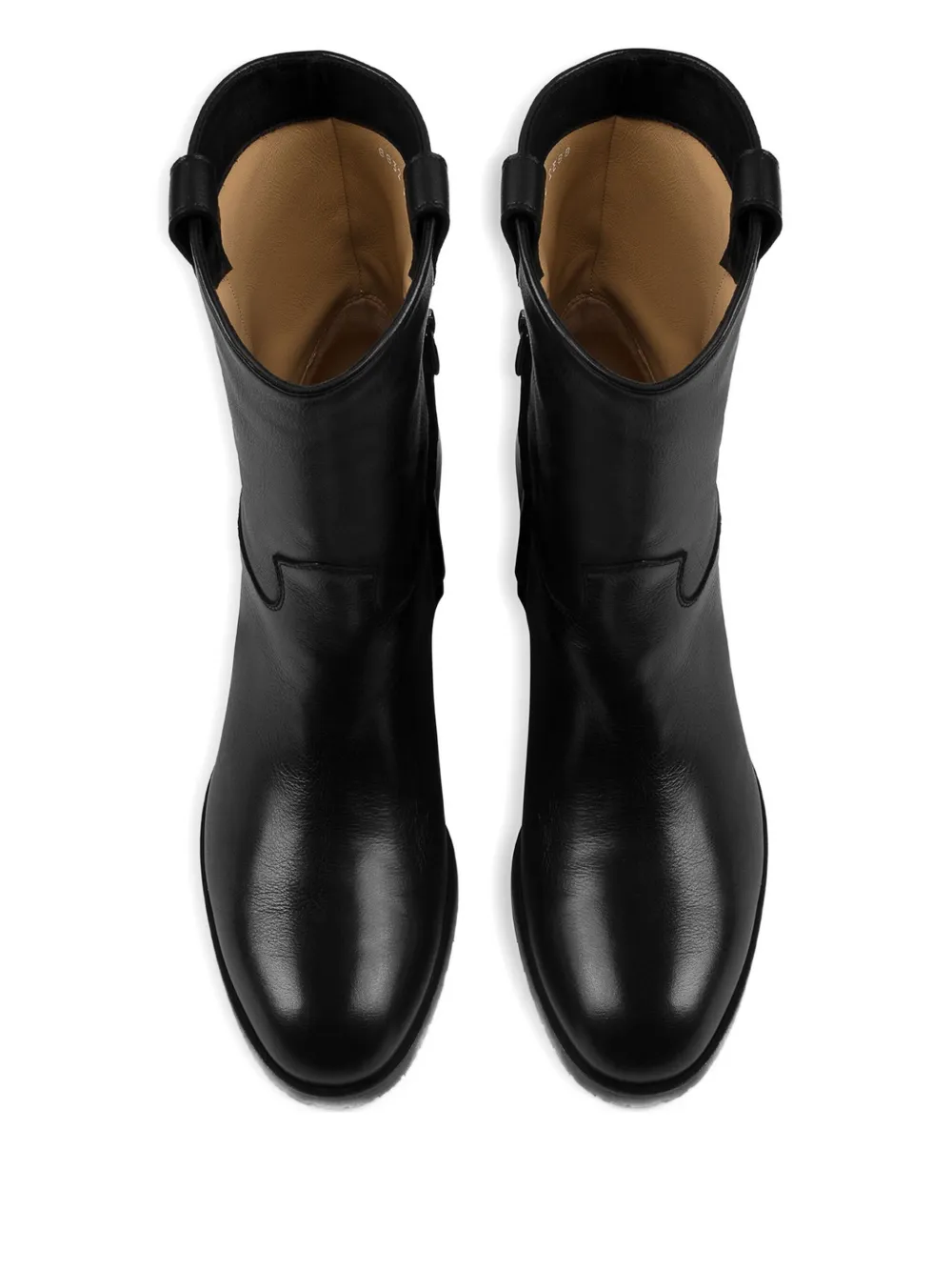 Doucal's zip-up leather ankle boots Zwart