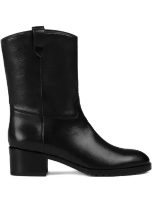 Random Identities rope-handle Leather Boots | Black | FARFETCH