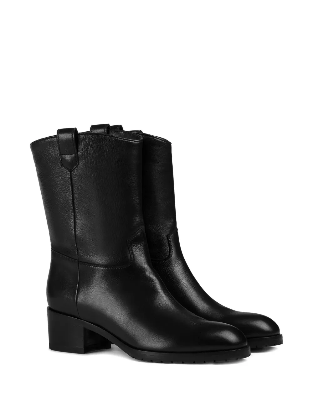 Doucal's zip-up leather ankle boots Zwart