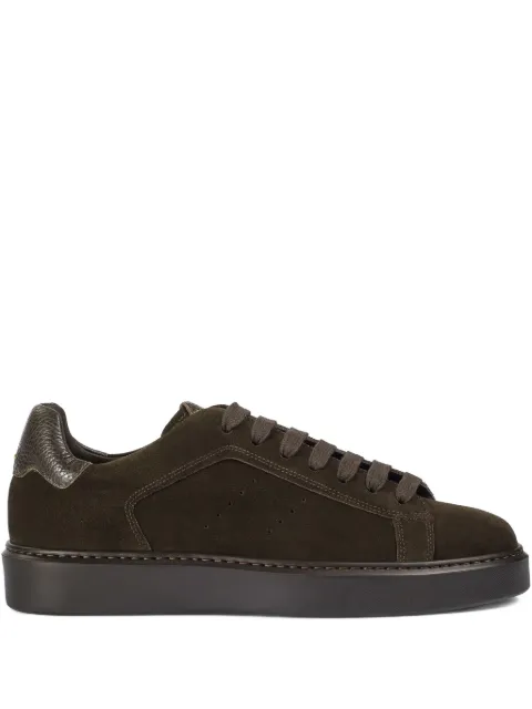 Doucal's tenis de piel y gamuza con agujetas