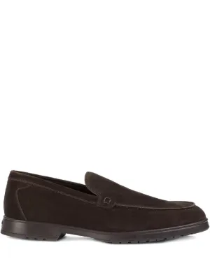 LEMAIRE Piped square-toe Loafers | Brown | FARFETCH CA