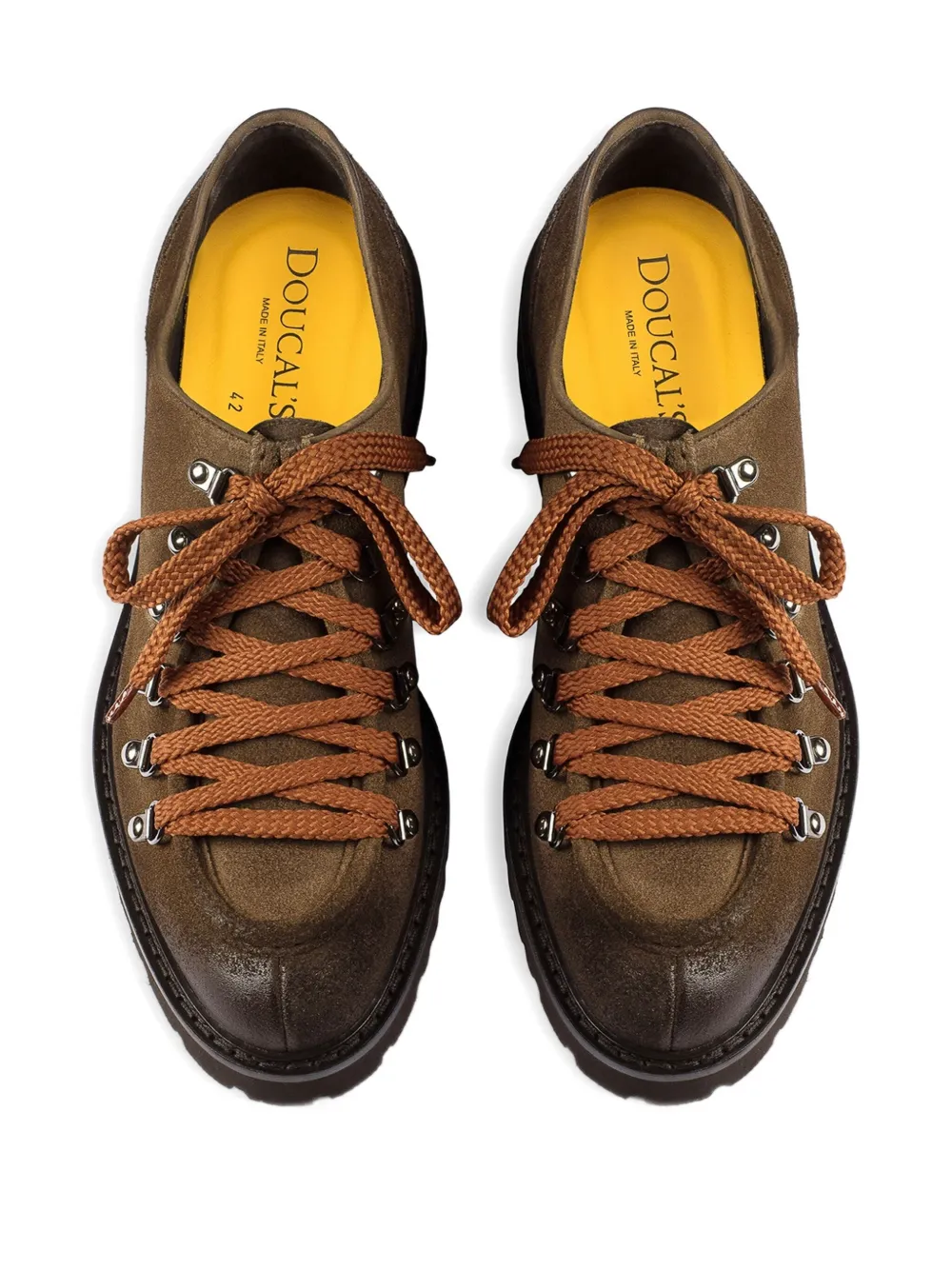 Doucal's Suède derby schoenen Bruin