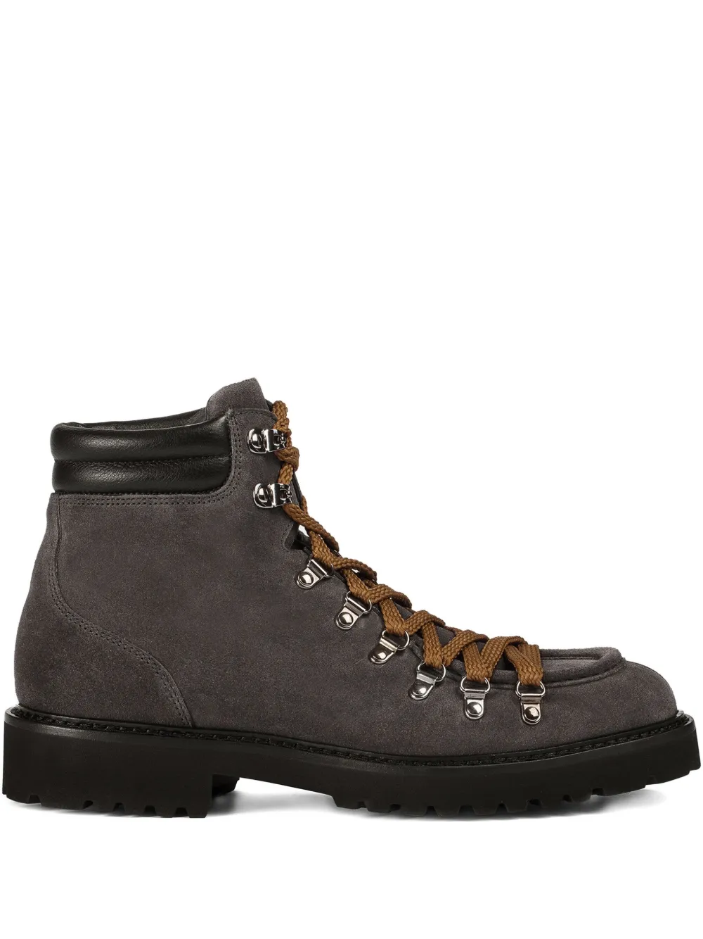 Doucal's lace-up suede boots | Grey | Image 1