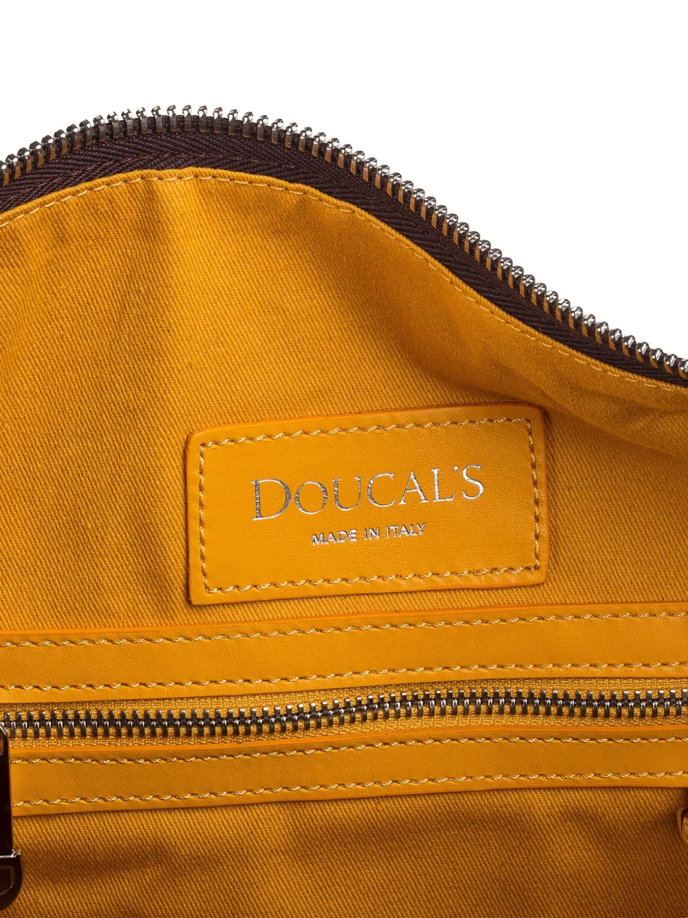 Doucal's Palmellato leren weekendtas Bruin