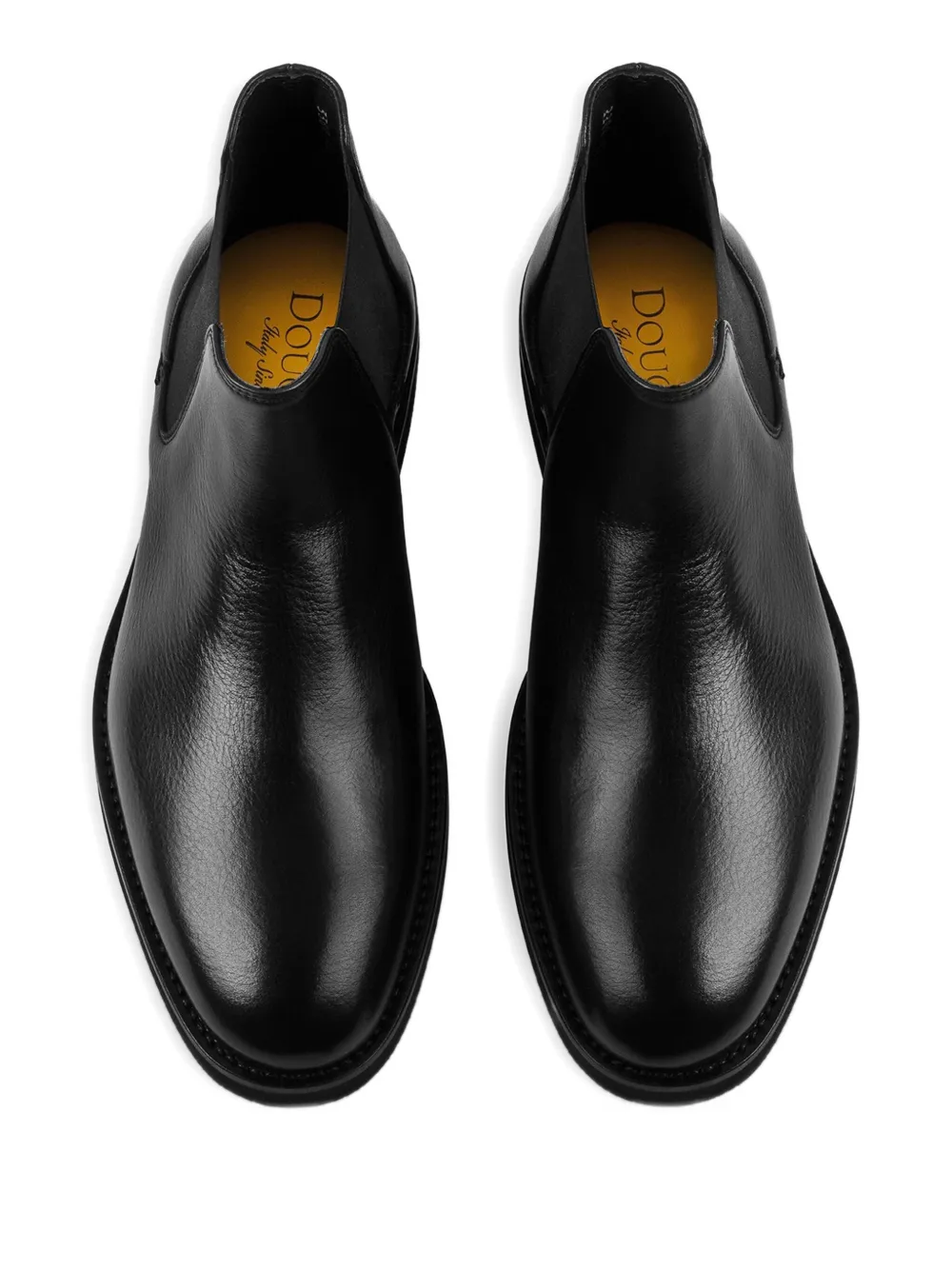Doucal's Leather Chelsea Boots In Black