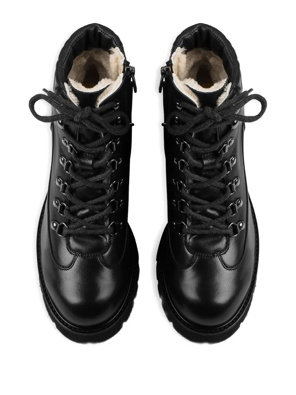 Doucal's lace-up leather ankle boots Zwart
