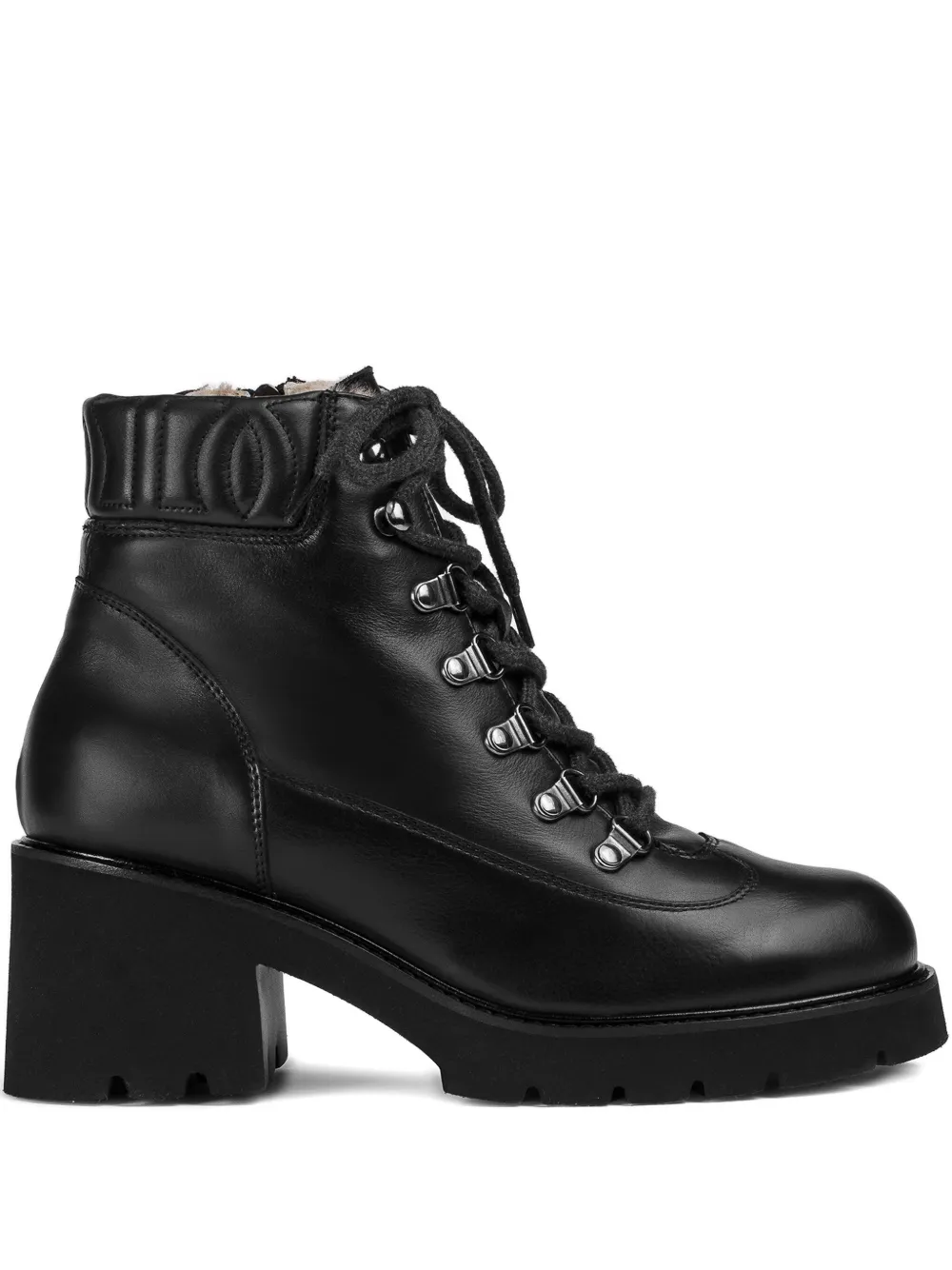 Doucal's lace-up leather ankle boots Zwart