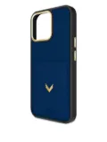 VELANTE saffiano leather cardholder iPhone 16 Pro Max case - Blue