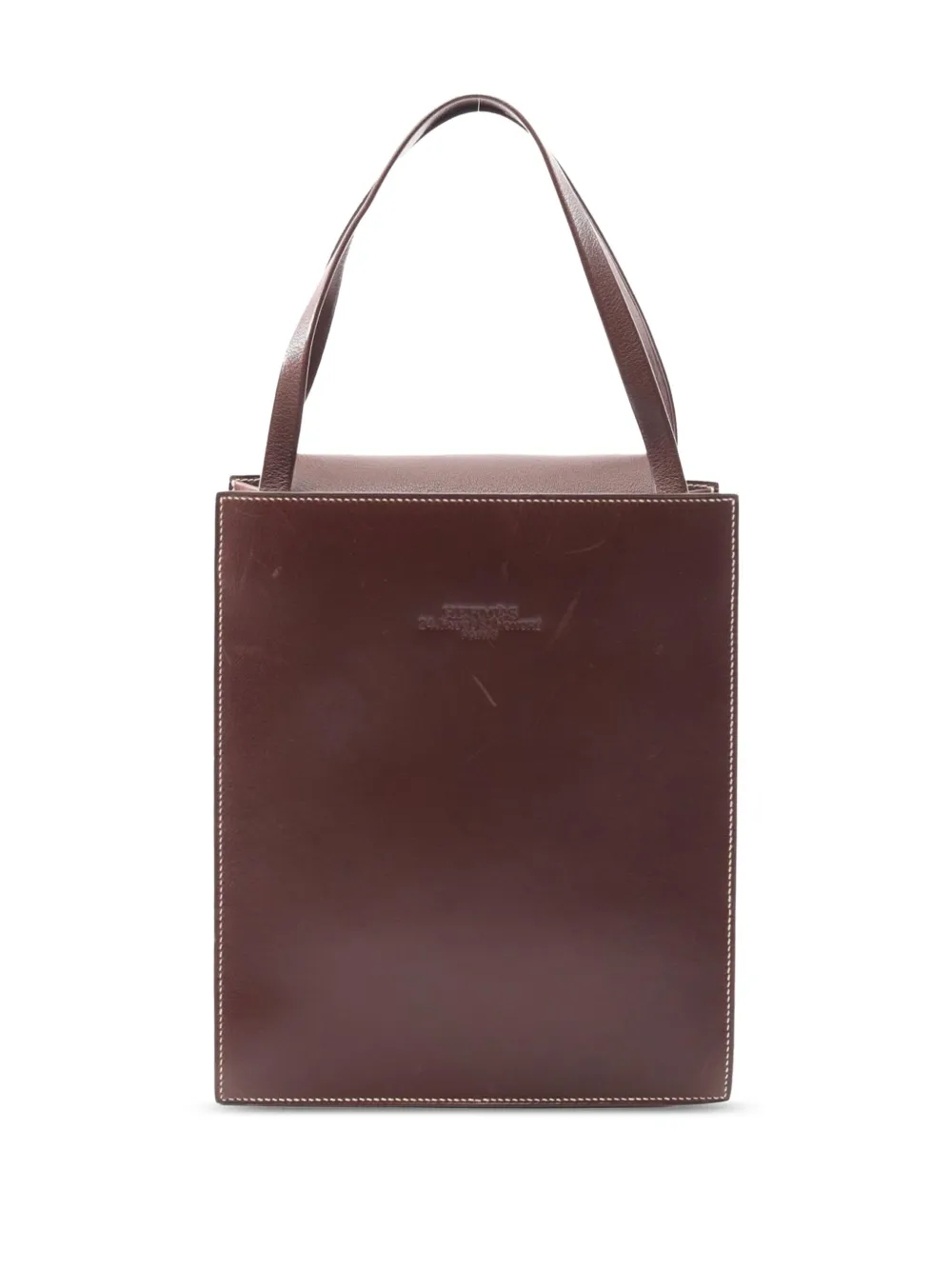 Hermès Pre-Owned 1997 ボックスカーフ ルーシー MM ハンドバッグ - ブラウン Hermès Pre-Owned 1997 ボックスカーフ ルーシー MM ハンドバッグ - ブラウン