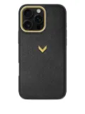 VELANTE saffiano leather iPhone 16 Pro Max case - Black