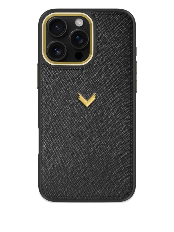 VELANTE Saffiano Leather iPhone 16 Pro Max Case | Black | FARFETCH VELANTE Saffiano Leather iPhone 16 Pro Max Case | Black | FARFETCH