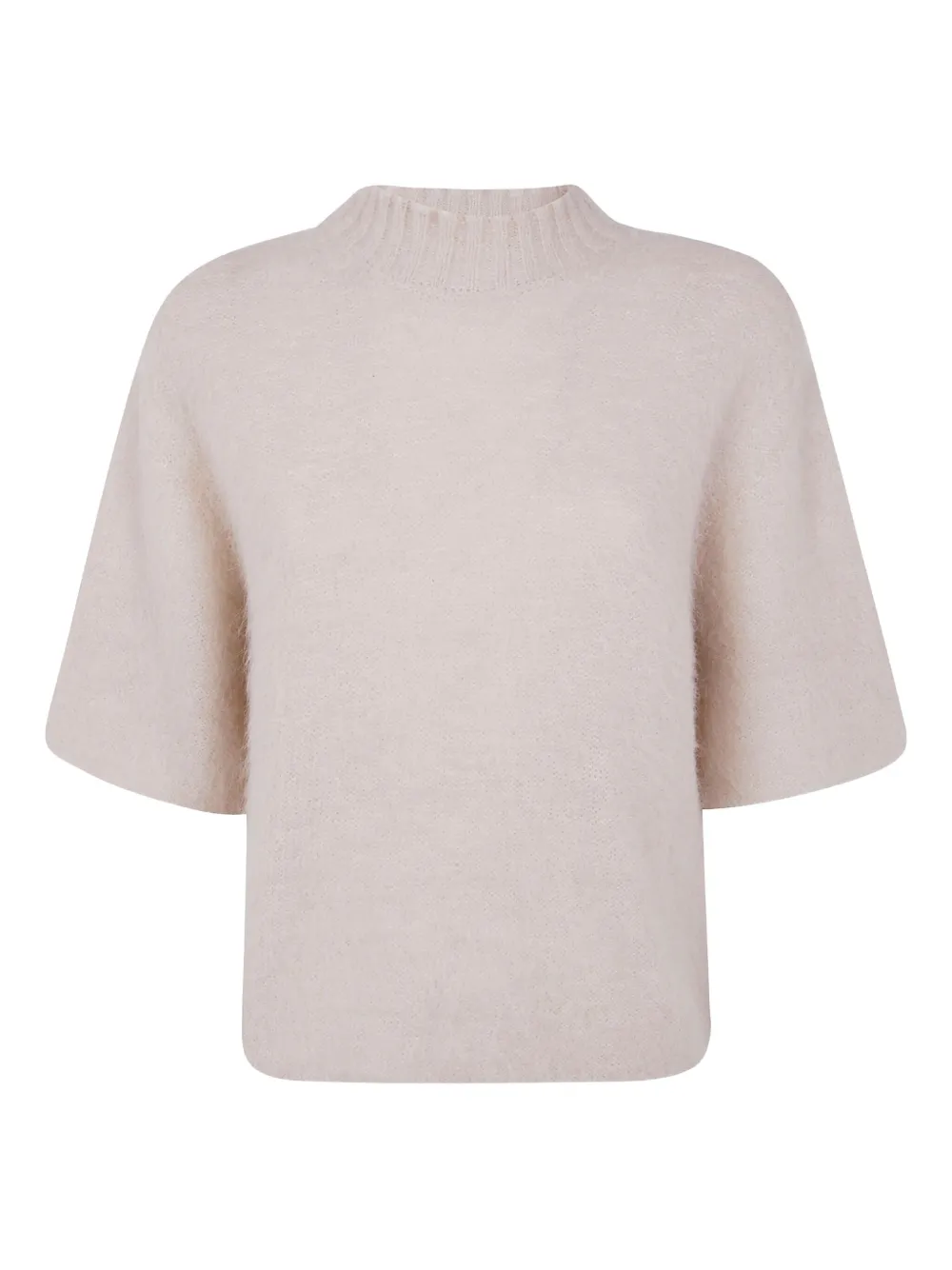 Antonelli Short-sleeve Knitted Top In Neutral