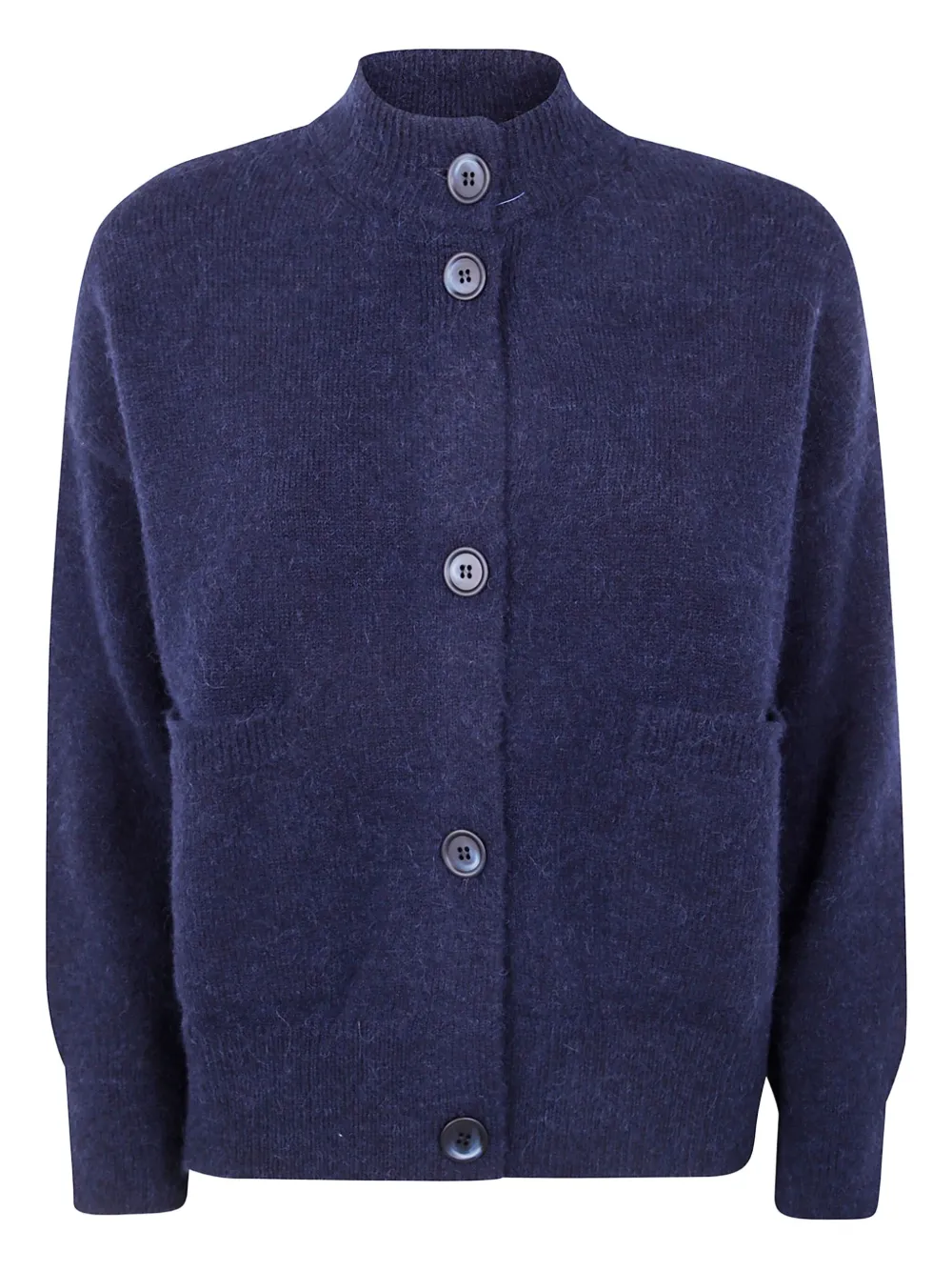 Anne Claire Button-down Cardigan In Blue
