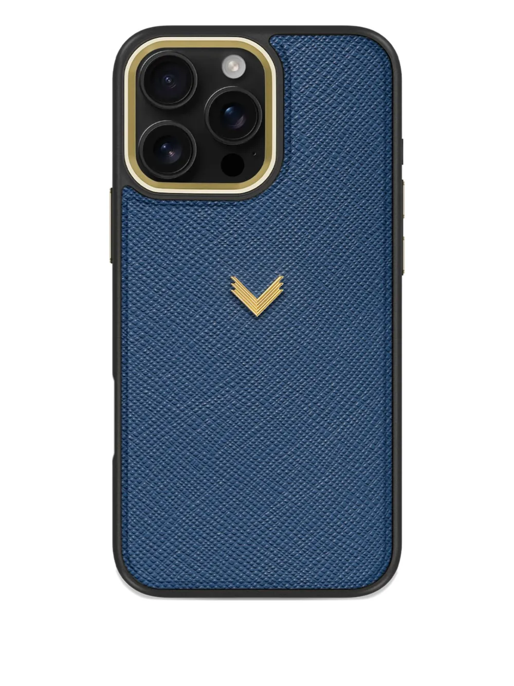 VELANTE saffiano leather iPhone 16 Pro Max phone case | Blue | Image 1