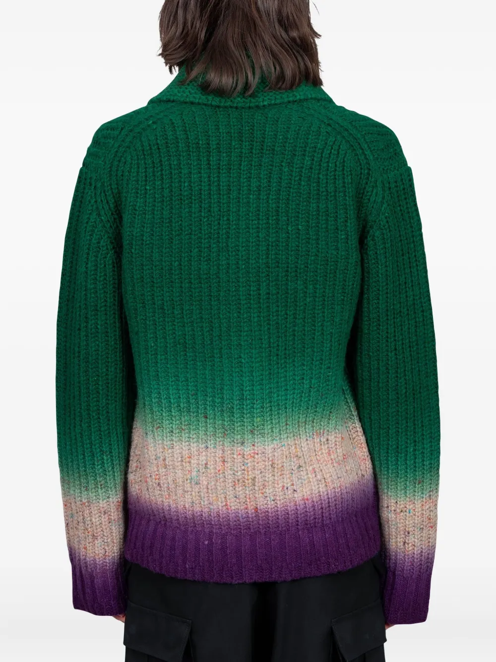 sacai Vest met geverfd print Groen