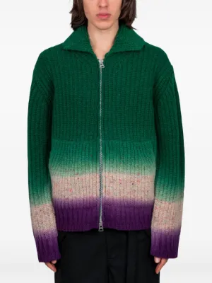 Sacai ジップアップ カーディガン | ブラック | FARFETCH JP