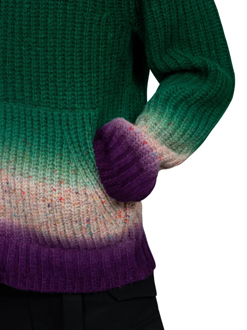 sacai Vest met geverfd print Groen