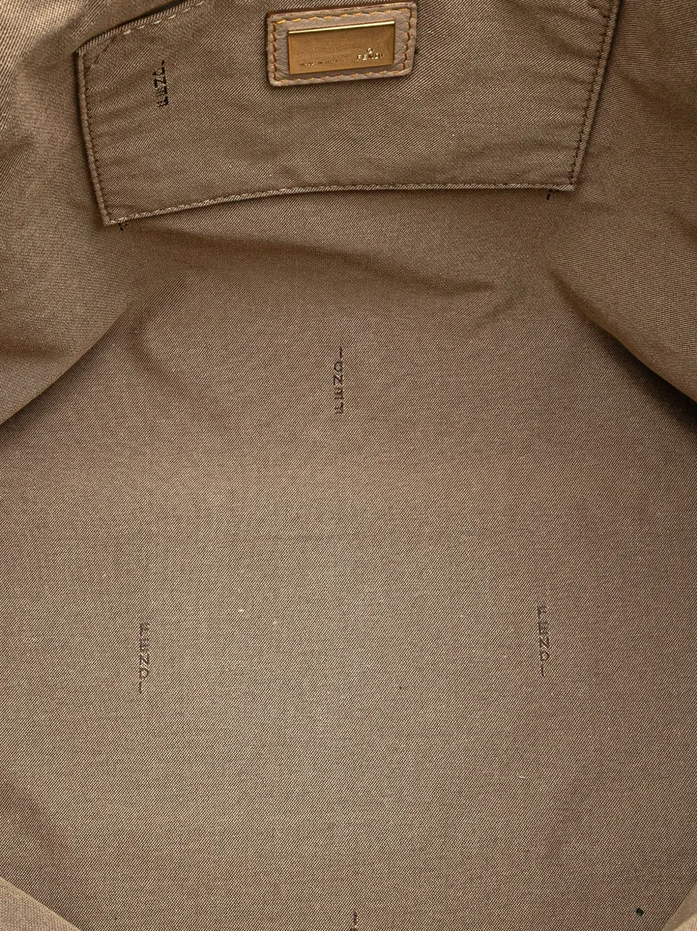 Pre-owned Fendi 2000-2010 Zucchino Canvas Tote Bag In Brown