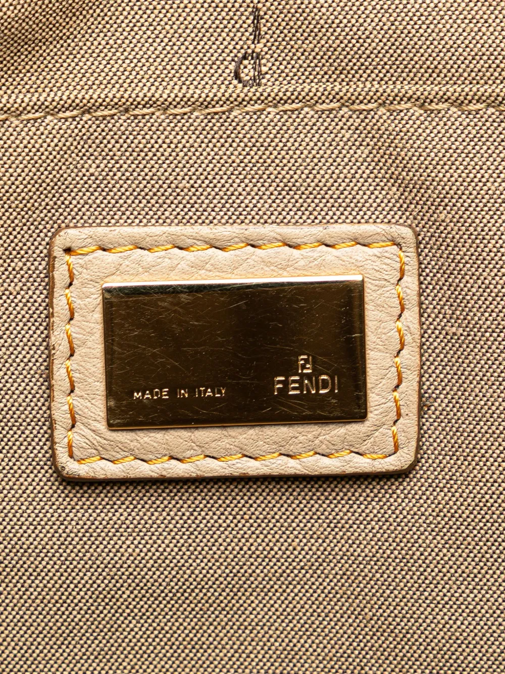 Pre-owned Fendi 2000-2010 Zucchino Canvas Tote Bag In Brown