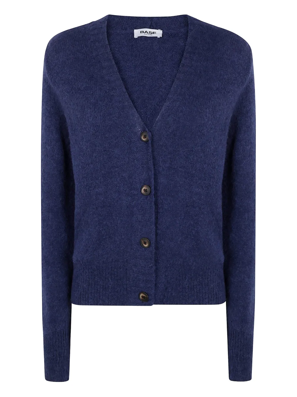 Base Alpaca Blend Cardigan In Blue