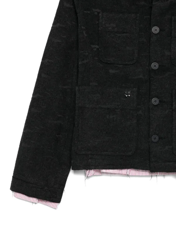 Charles Jeffrey Loverboy button-up Fitted Jacket | Grey | FARFETCH PT