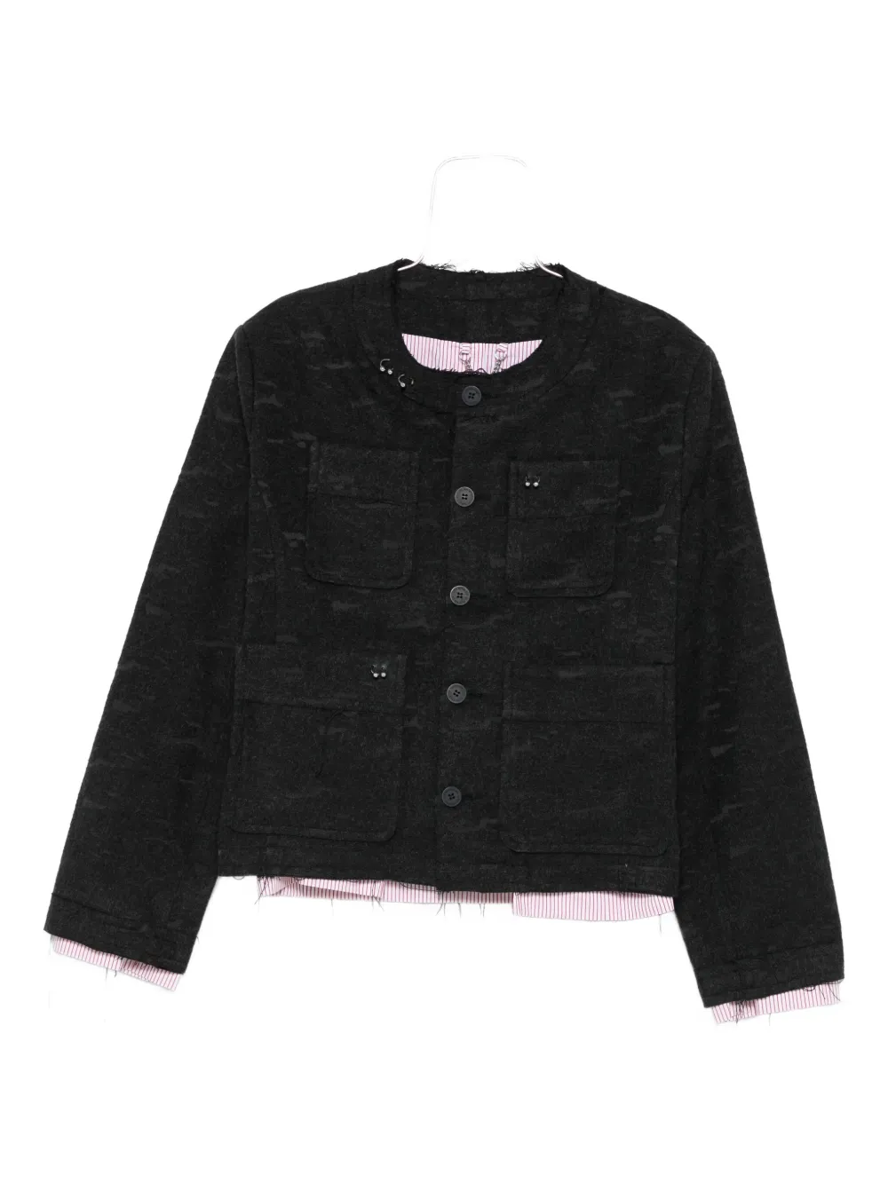 Charles Jeffrey Loverboy Button-up Fitted Jacket In Gray